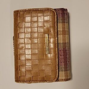 Longaberger‎ Tan And Plaid Trifold Wallet